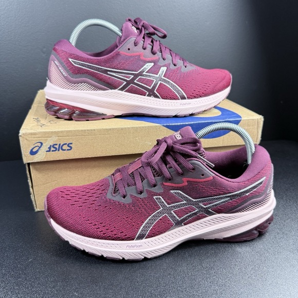ASICS GT1000-11 Running Shoes Women's Size 10 Cranberry Silver 1012B197-601 - Picture 2 of 16